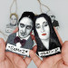 SET Gomes & Morticia ornaments, Horror Movie handcrafted ornaments