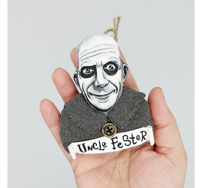 SET Gomes & Morticia ornaments, Horror Movie handcrafted ornaments