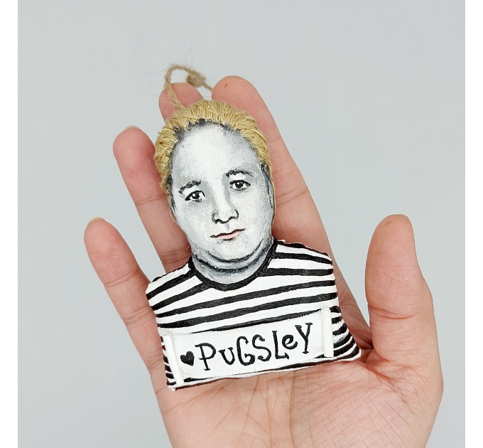 SET Gomes & Morticia ornaments, Horror Movie handcrafted ornaments