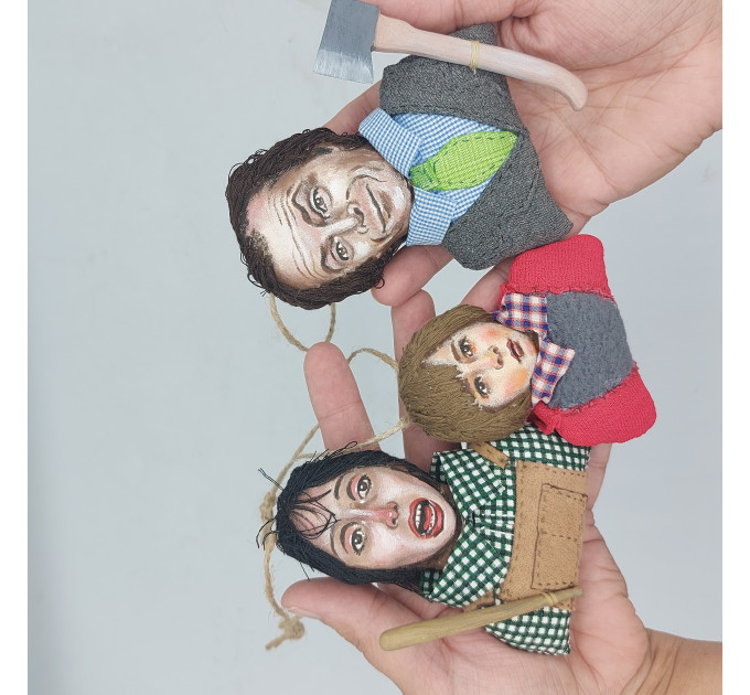 The Shining Movie, SET Christmas ornaments - Jack Torrance, Wendy Torrance, Denny Torrance