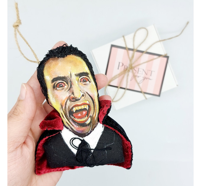 Vampire Dracula - Christopher Lee, The Satanic Rites of Dracula 1973, retro horror movies ornament 
