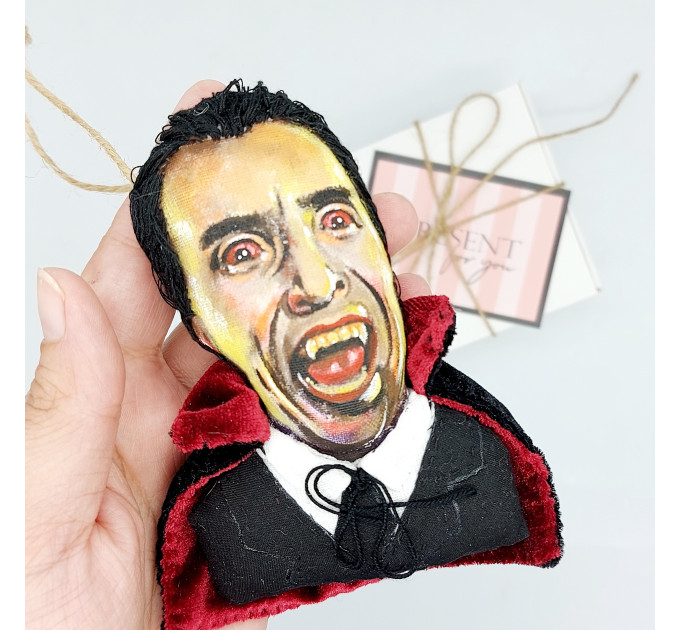 Vampire Dracula - Christopher Lee, The Satanic Rites of Dracula 1973, retro horror movies ornament 