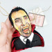 Vampire Dracula - Christopher Lee, The Satanic Rites of Dracula 1973, retro horror movies ornament 