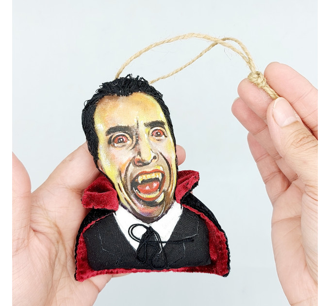 Vampire Dracula - Christopher Lee, The Satanic Rites of Dracula 1973, retro horror movies ornament 