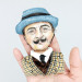 Hercule Poirot famous detective Christmas ornament