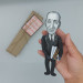 Raymond Aron famous French philosopher, thinker 20th century figurine - Librarian gift!