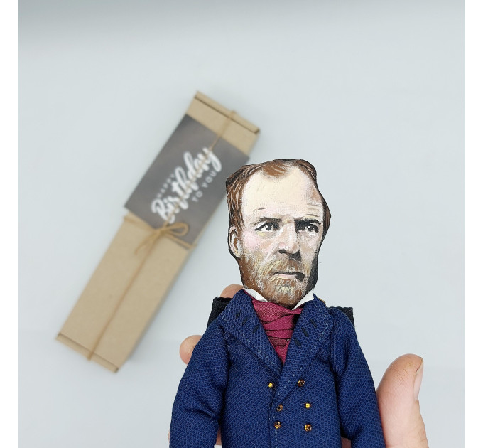 William Sherman figurine, famous general American Civil War - History gift!