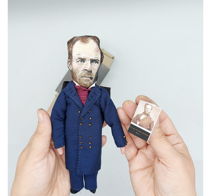 William Sherman figurine, famous general American Civil War - History gift!