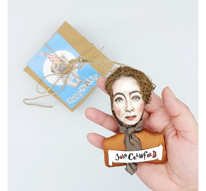 Bette Davis and Joan Joan Crawford - Christmas ornaments handmade