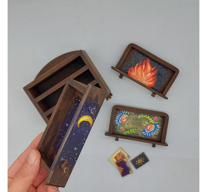 Archeron sisters dresser for Fairy dollhouse, miniature furniture handcrafted