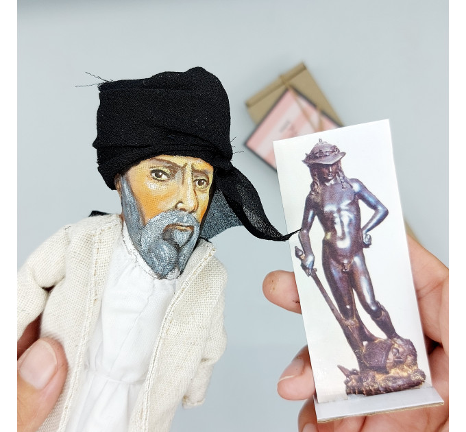 Donatello famous sculptor of the Renaissance figurine - Collectible doll