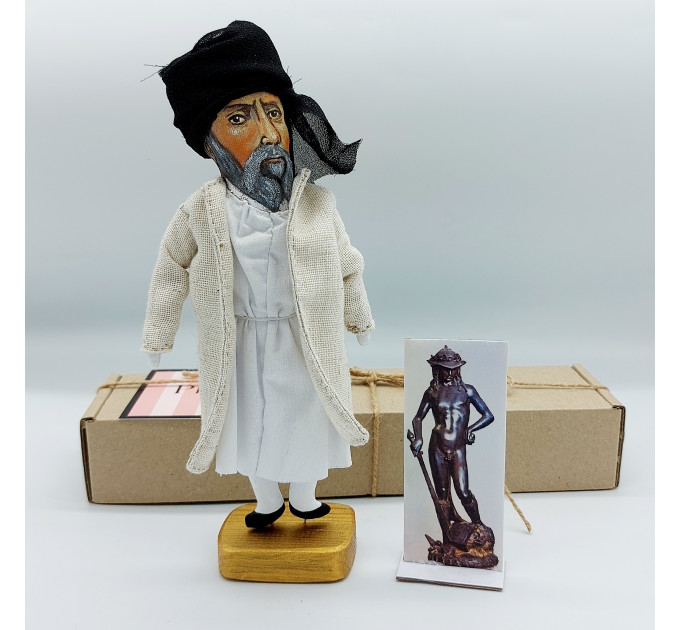 Donatello famous sculptor of the Renaissance figurine - Collectible doll