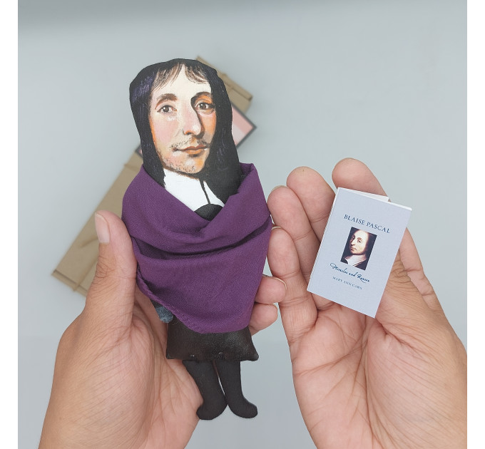 Blaise Pascal famous French mathematician, inventor, philosopher figurine - Mathematician teacher gift!