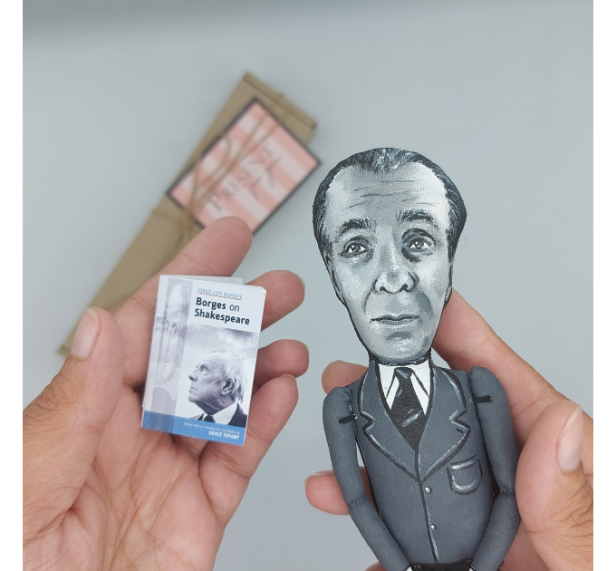 Jorge Luis Borges figurine, famous writer  philosophical World Literature - Readers gift! Collectible doll