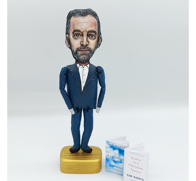 Sam Harris famous American philosopher, neuroscientist, podcast host - the four horsemen - Atheist gift! Collectible doll