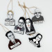 SET Gomes & Morticia ornaments, Horror Movie handcrafted ornaments