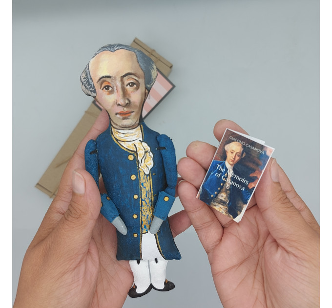 Giacomo Casanova famous Italian adventurer figurine, author autobiography Histoire de ma vie (Story of My Life) - Readers gift!