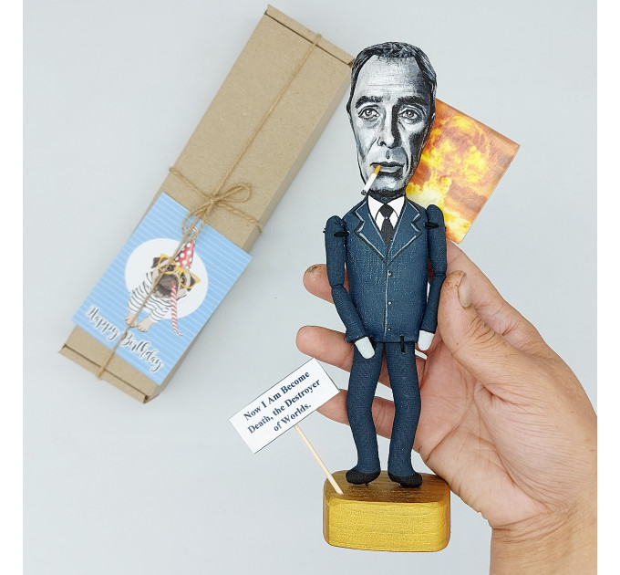 Robert Oppenheimer famous American theoretical physicist figure, Physicist gift! Collectible doll