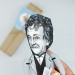 Kurt Vonnegut famous American writer figurine - Book shelf decor - Readers gift! Collectible doll