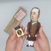 Edward Gibbon famous English historian, writer figurine, Historian gift! Collectible doll 