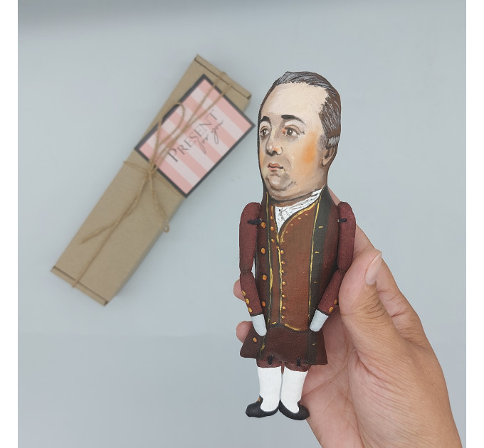 Edward Gibbon famous English historian, writer figurine, Historian gift! Collectible doll 