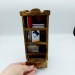 Miniature handmade wooden Bookcase, Library decor, Bookshelves art - Gift for librarian! 