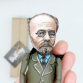 Emile Zola figure, famous French novelist, journalist - Literary gift! Collectible doll + miniature book