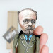Emile Zola figure, famous French novelist, journalist - Literary gift! Collectible doll + miniature book