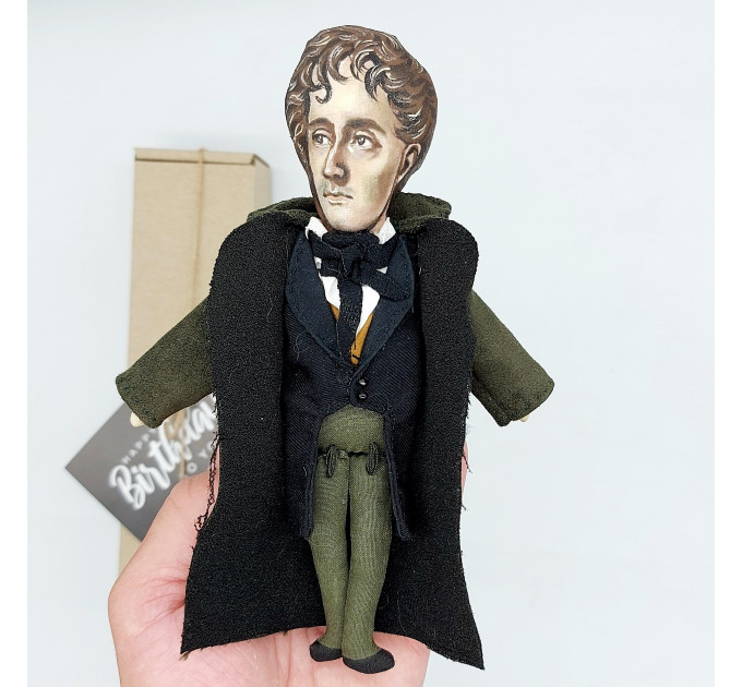 François-René de Chateaubriand figure, famous French writer, politician, historian - Literary gift! Collectible doll