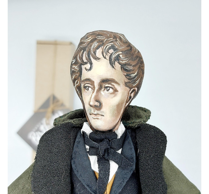 François-René de Chateaubriand figure, famous French writer, politician, historian - Literary gift! Collectible doll