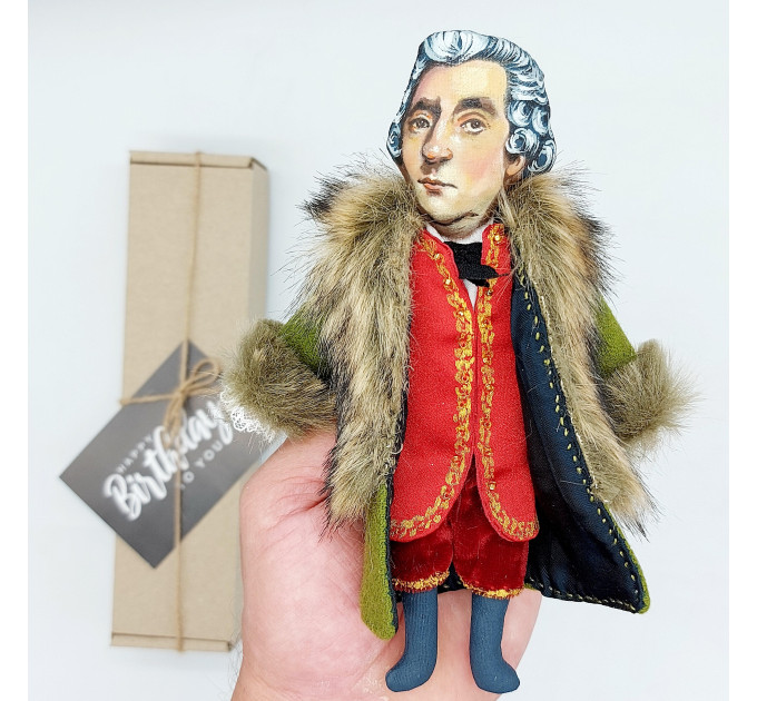 James Boswell figure, famous lawyer, biographer, author Life of Samuel Johnson - Book shelf decor - Readers gift! Collectible doll