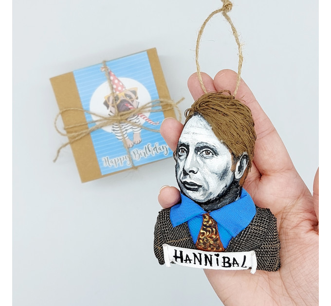 Set Hannibal Lecter and Will Graham ornaments, Halloween Horror Movie ornaments