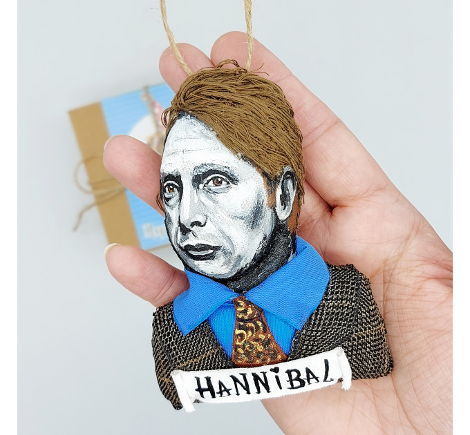 Set Hannibal Lecter and Will Graham ornaments, Halloween Horror Movie ornaments