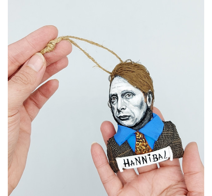 Set Hannibal Lecter and Will Graham ornaments, Halloween Horror Movie ornaments
