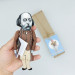 Gustave Flaubert figurine, famous French novelist - novel Madame Bovary, Book lovers gift! Collectible doll