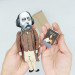 Gustave Flaubert figurine, famous French novelist - novel Madame Bovary, Book lovers gift! Collectible doll