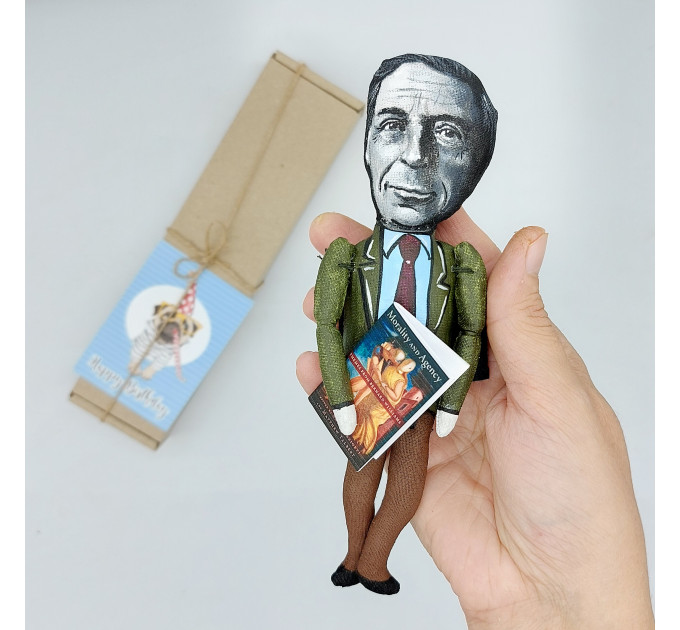 Bernard Williams figurine, famous English moral philosopher - Home library decor, Collectible doll