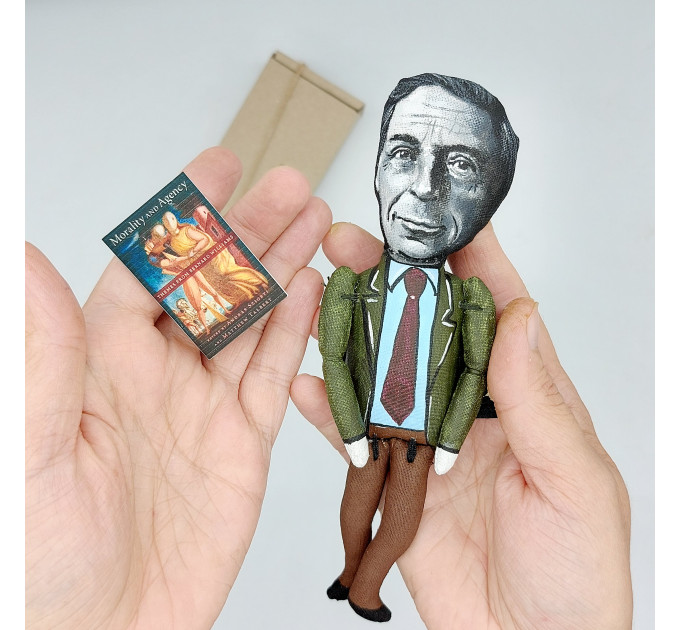 Bernard Williams figurine, famous English moral philosopher - Home library decor, Collectible doll