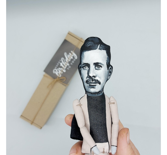 John Steinbeck figure, famous American writer  - Reader office art - Collectible doll