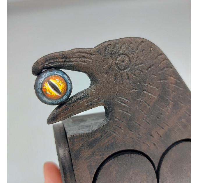 Wardrobe - Raven handmade wooden decor, Gothic dollhouse