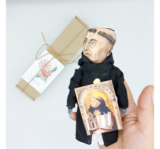 Thomas Aquinas figure, friar, Scholastic thinker, philosopher - Historical doll