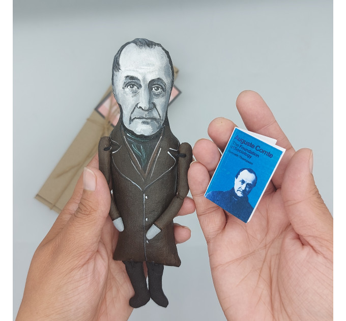 Auguste Comte figure, French  philosopher - the doctrine of positivism - Gift for sociolog!