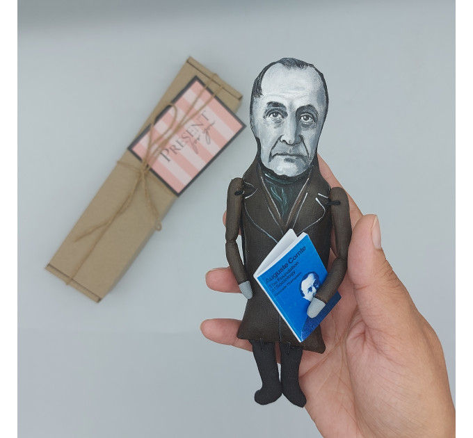 Auguste Comte figure, French  philosopher - the doctrine of positivism - Gift for sociolog!