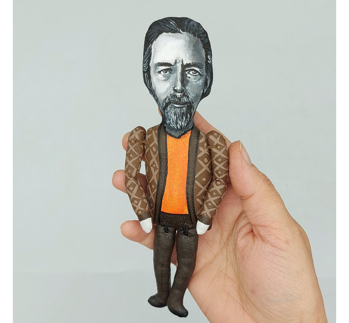 Alan Watts figurine, famous English writer, Philosophy Gift! Collectible doll