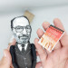 Umberto Eco figure, Italian philosopher, novelist, Library bookshelves decor - Literary gift!