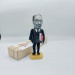 Umberto Eco figure, Italian philosopher, novelist, Library bookshelves decor - Literary gift!