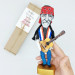 Willie Nelson figurine, famous American singer, guitarist, actor - Music room decor