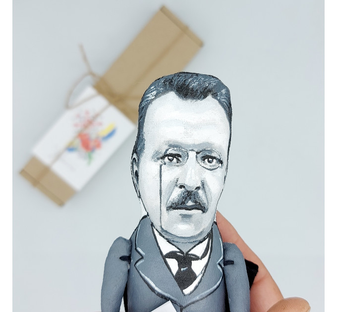 Benedetto Croce figure, famous Italian idealist philosopher, politician - Library decor, Readers gift!
