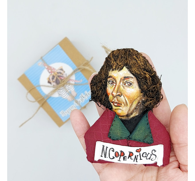 Nicolaus Copernicus Christmas ornament, science fiction decor 
