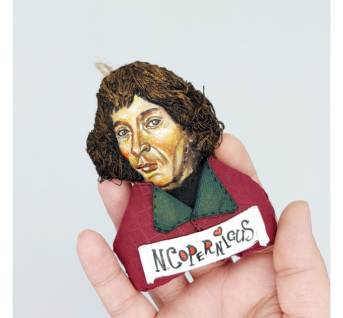 Nicolaus Copernicus Christmas ornament, science fiction decor 